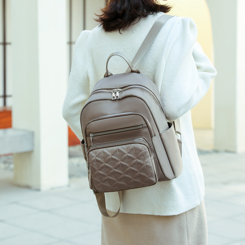 Quilted Multi-Pocket Backpack Calm Wears