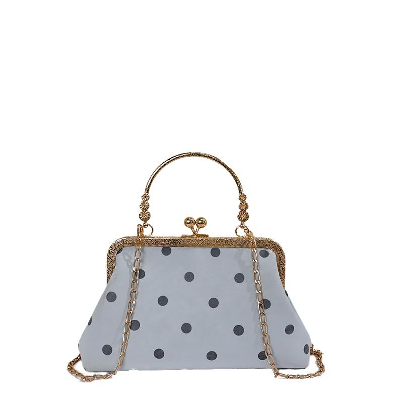 Vintage Elegant Polka Dot Evening Clutch