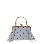 Vintage Elegant Polka Dot Evening Clutch