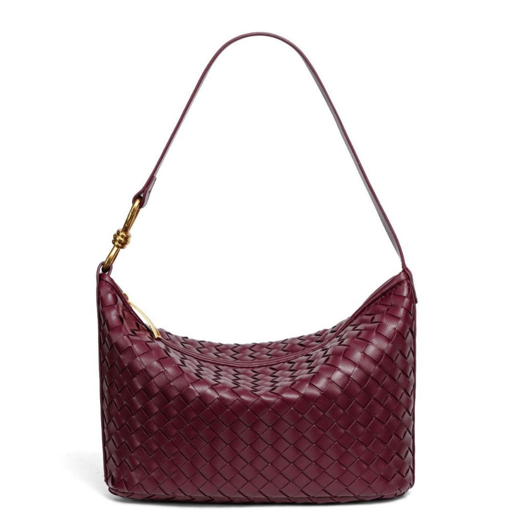 Woven Leather Hobo Bag