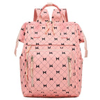 Stylish Bow-Printed Backpack
