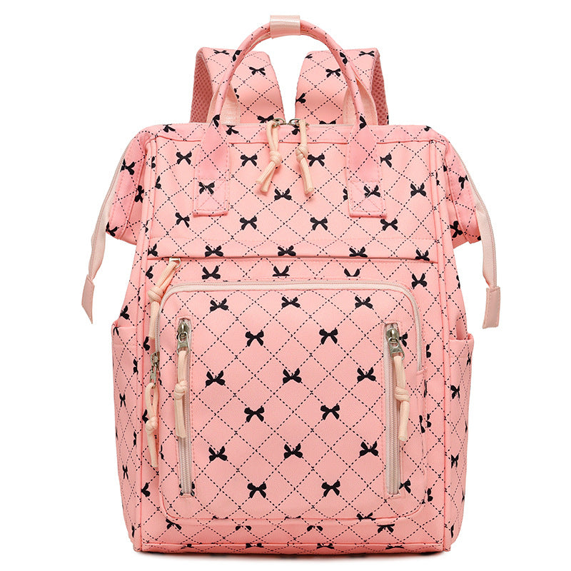 Stylish Bow-Printed Backpack
