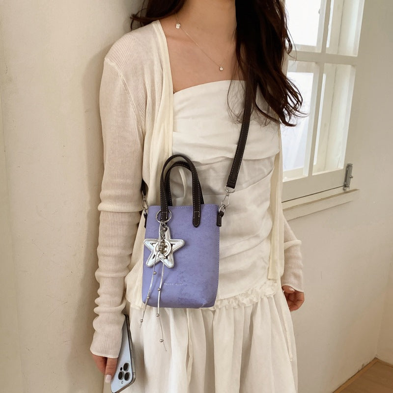 Women's practical mini handbag with removable pendant