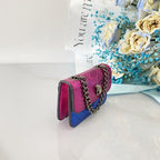 Women's mini glove bag with braided chain strap