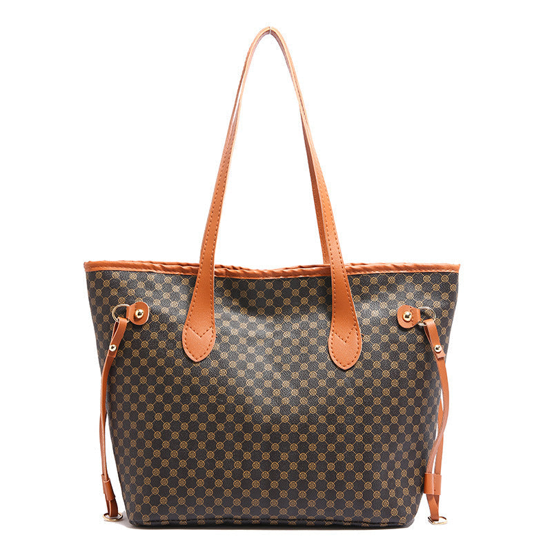 Ladies elegant tote bag with textured design and high-quality leather accents-https://detail.1688.com/offer/1030069148861.html-Calm Wears-Braun-nothing-Calm Wears