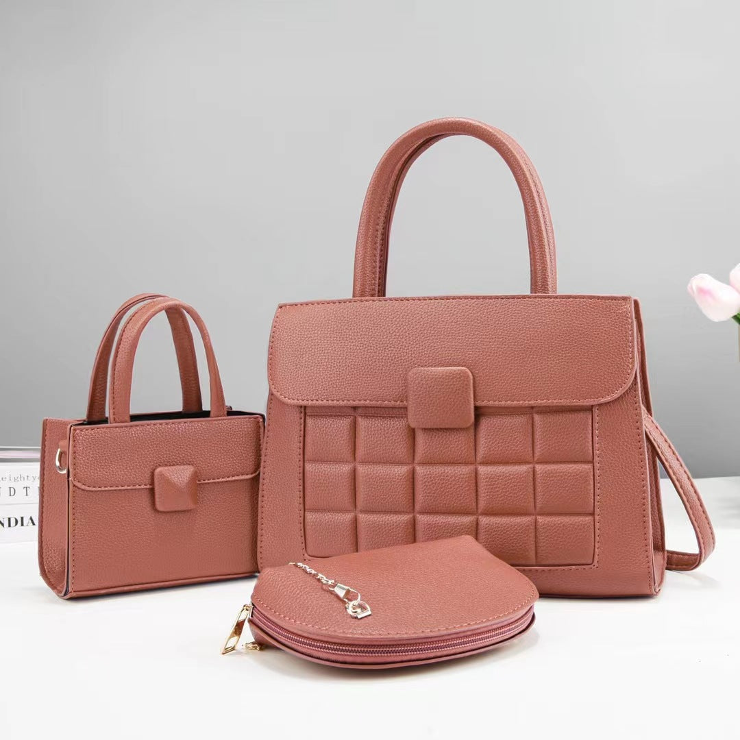 Women high-quality handbag set with stylish accents-https://detail.1688.com/offer/748880279823.html-Calm Wears-Rosa-30-Calm Wears