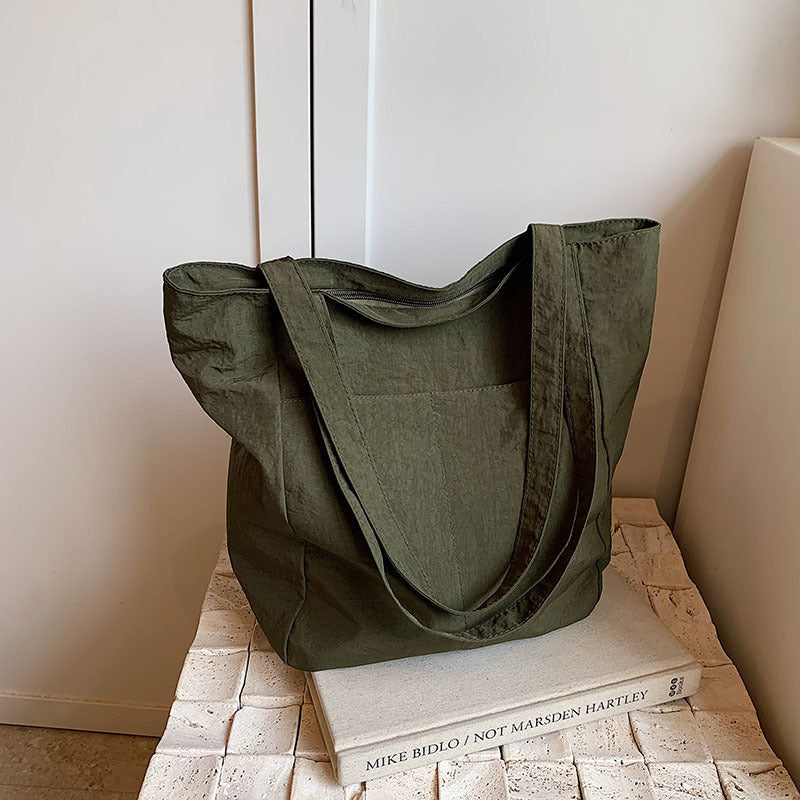 Women's casual tote bag with spacious design and practical inner pockets-https://detail.1688.com/offer/812304993107.html-Calm Wears-Green-nothing-Calm Wears