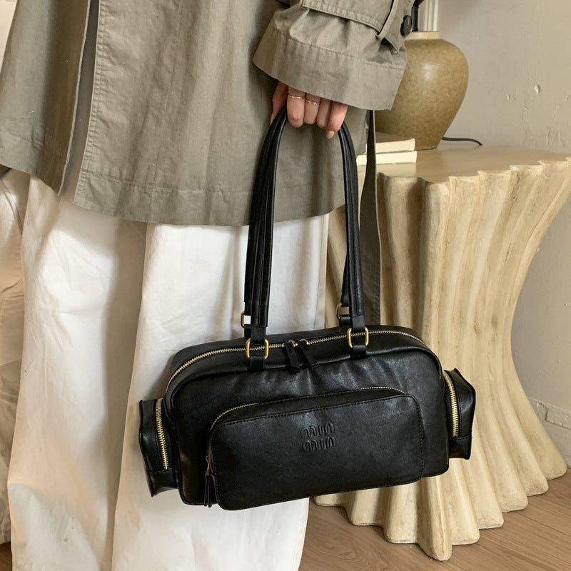 Women's elegant shoulder bag with practical organizer-https://detail.1688.com/offer/1001594782253.html-Calm Wears-Black-nothing-Calm Wears