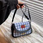 Playful Gingham Pattern Handbag