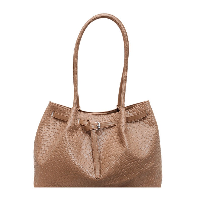 Textured Leather Tote Bag