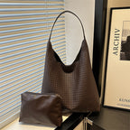 Textured Fabric Slouchy Tote Bag