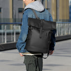 Stylish Roll-Top Waterproof Backpack