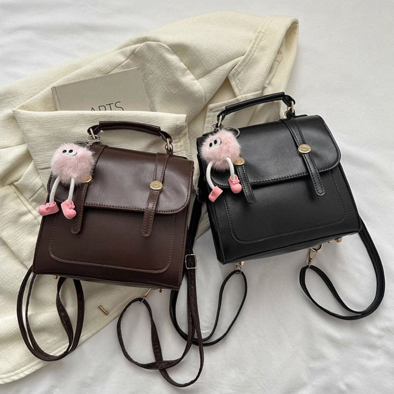 Textured Vegan Leather Satchel