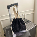 Textured Drawstring Mini Pouch