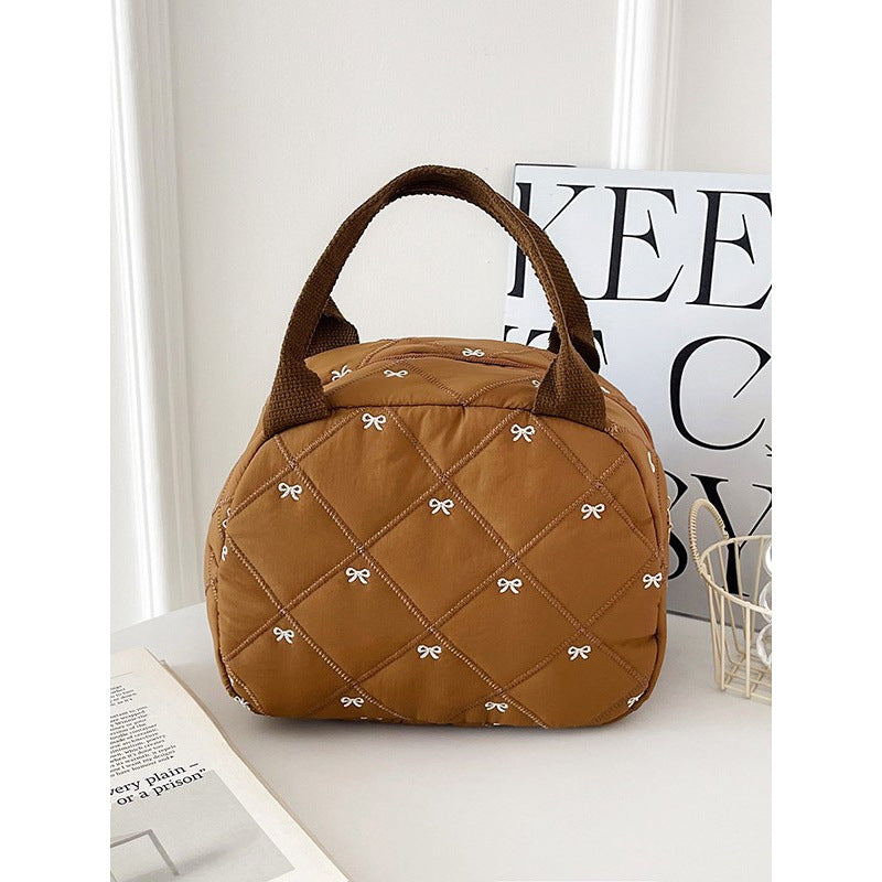 WoQuilted Bow Detail Handbag