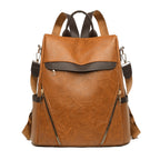 Multi-Functional Leather Backpack Calm Wears