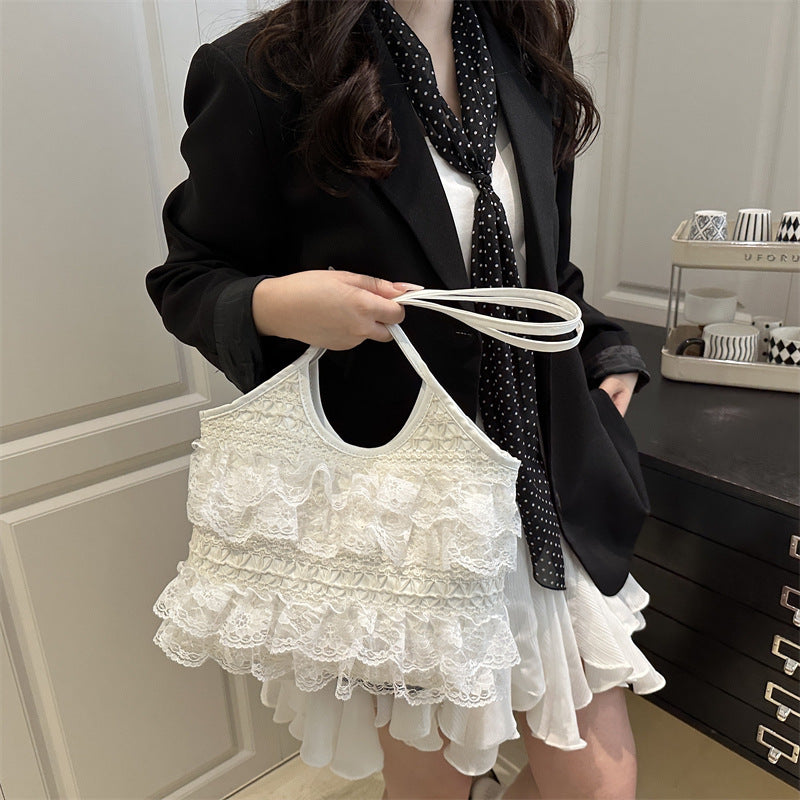 Ruffled Lace Crop Top