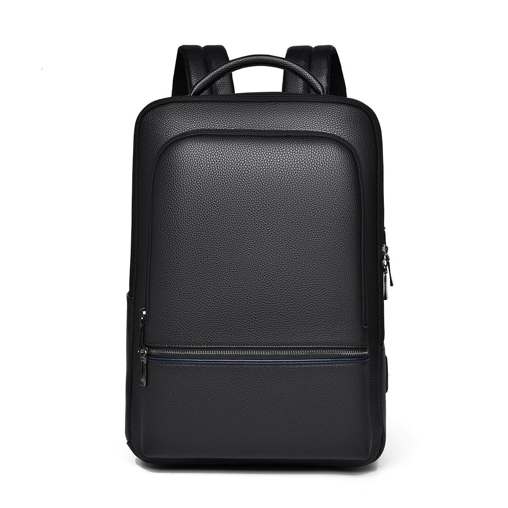 Sleek Leather Laptop Backpack
