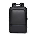 Sleek Leather Laptop Backpack