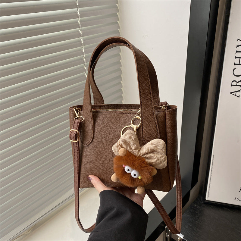 Women’s mini bag with playful animal pendant-https://detail.1688.com/offer/916632909707.html-Calm Wears-Coffee-Size: With pendant-Calm Wears