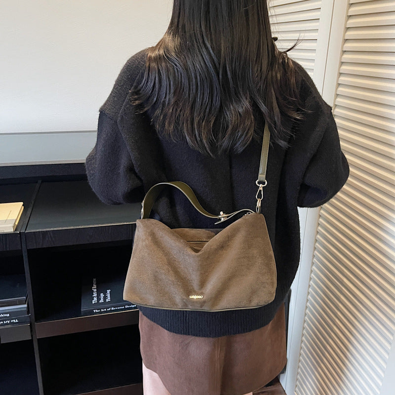 Women's practical shoulder bag made of soft suede-https://detail.1688.com/offer/986528708651.html-Calm Wears-Green-nothing-Calm Wears