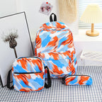 Stylish backpack with matching crossbody bag and pencil case