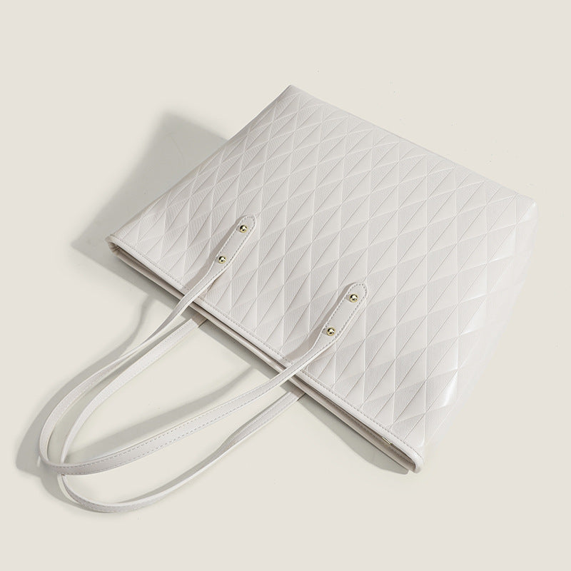 Women's tote bag with elegant diamond design and practical inner compartments-https://detail.1688.com/offer/797064554116.html-Calm Wears-Black-nothing-Calm Wears