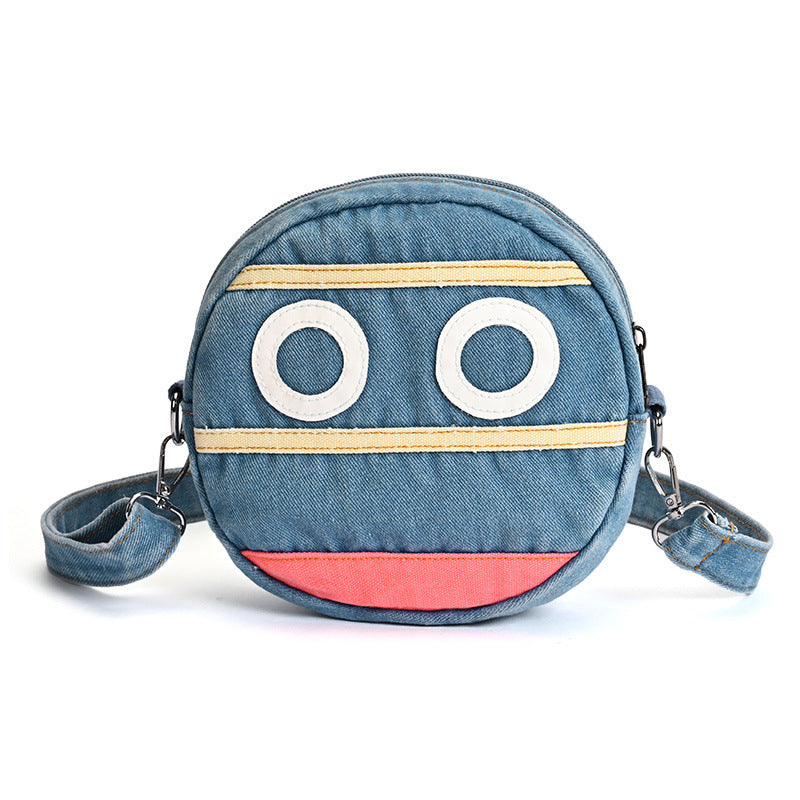 Cute Cartoon Face Crossbody Bag Calm Wears