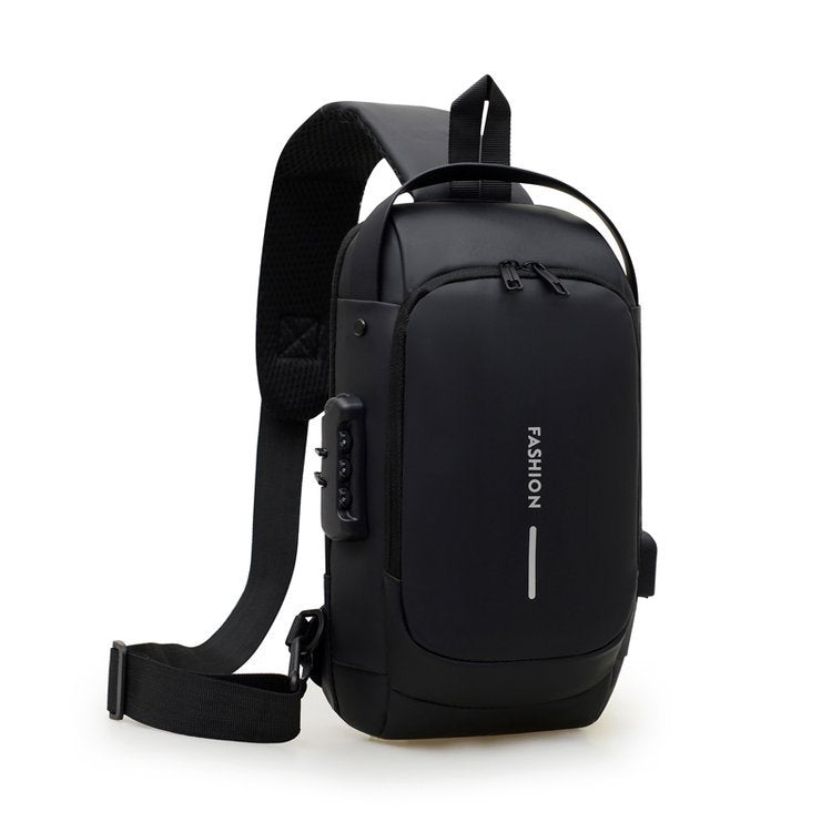Shoulder bag with ergonomic design and multiple compartments
