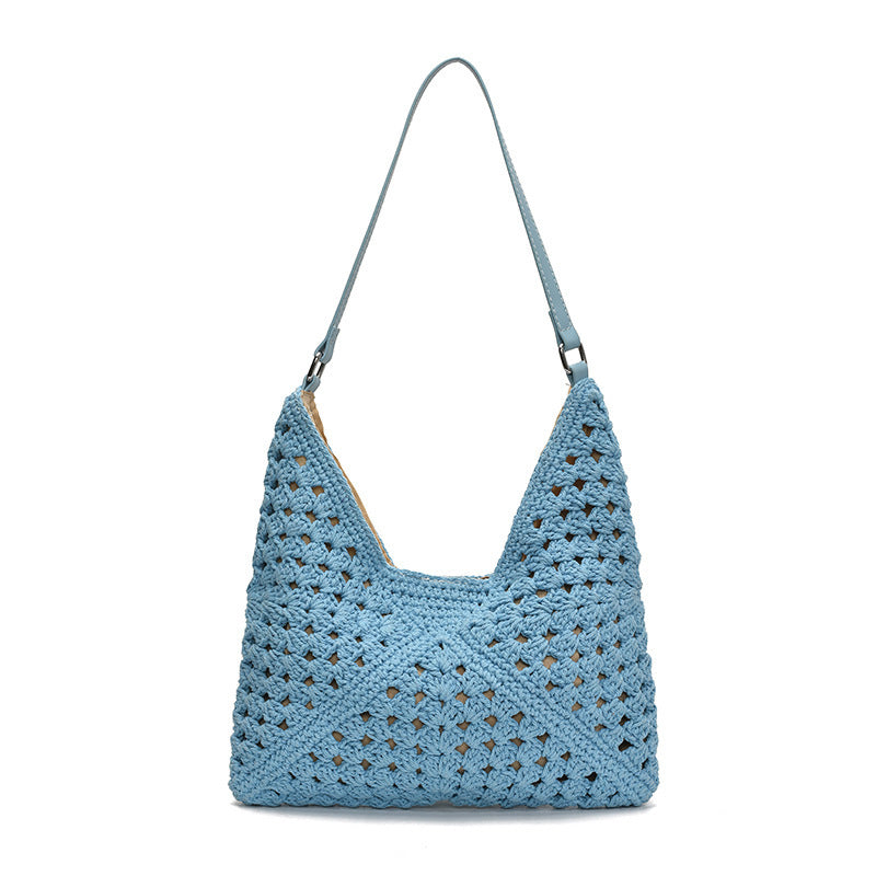 Women's crochet shoulder bag with ergonomic strap-https://detail.1688.com/offer/1039621366772.html-Calm Wears-Blue-nothing-Calm Wears