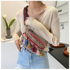 Colorful Embroidered Crossbody Bag
