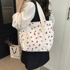 WoFloral Patterned Canvas Shopping Tote Bag