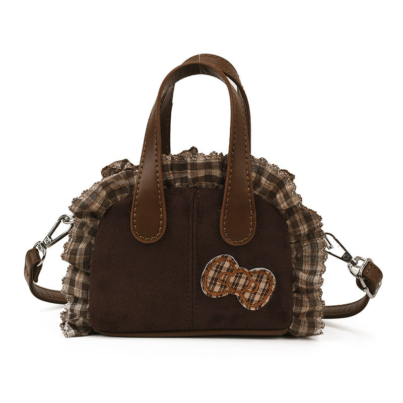 Women's Mini Hobo Bag with Playful Ruffle Design