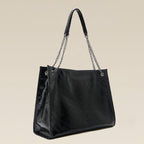 Women's Tote Bag made of shiny faux leather with quilted pattern-https://detail.1688.com/offer/1039394774896.html-Calm Wears-Black-39-Calm Wears
