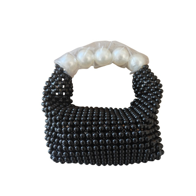 Women's pearl-embellished mini handbag
