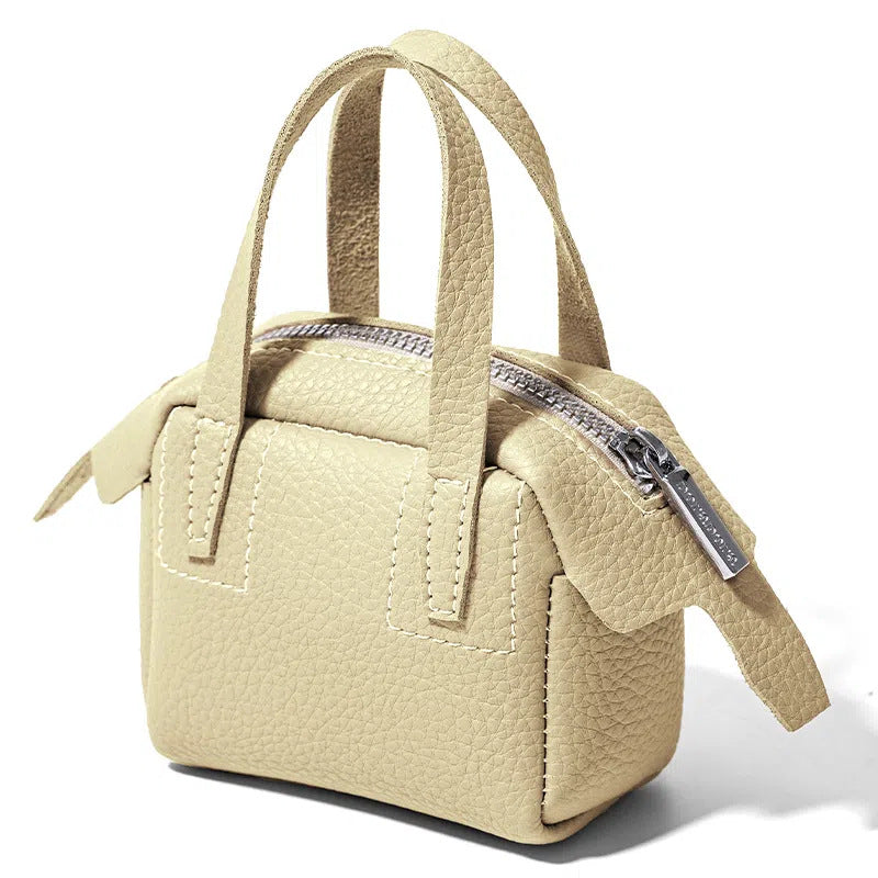Compact Textured Handheld Satchel