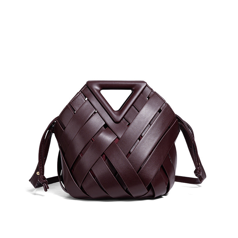 Woven Leather Handbag