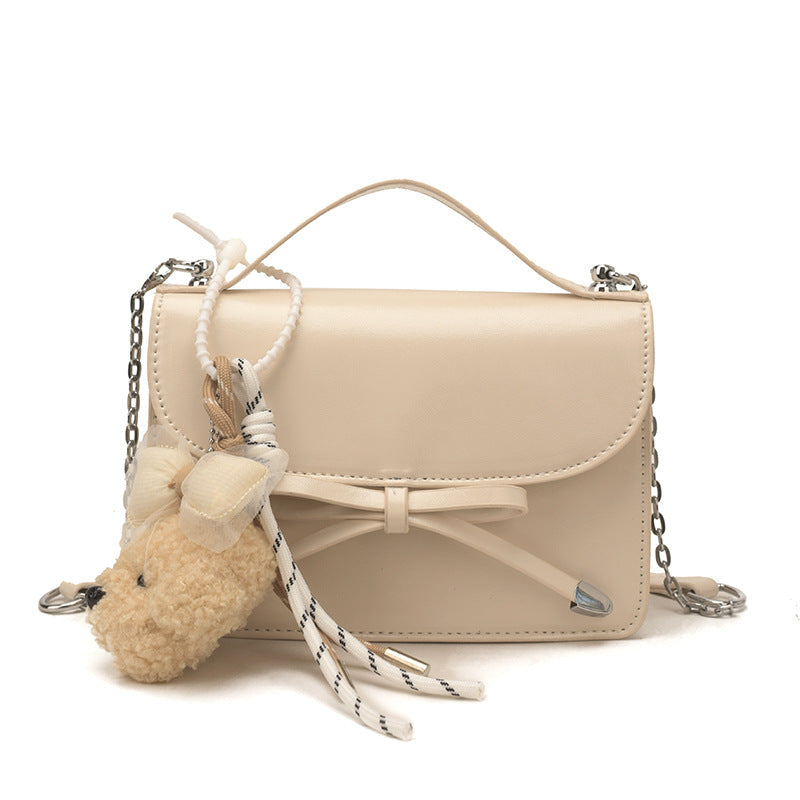 Women elegant mini handbag with cute pendant-https://detail.1688.com/offer/1039860039155.html-Calm Wears-White-Size: with tag-Calm Wears
