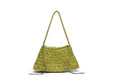 Textured Woven Slouchy Shoulder Bag