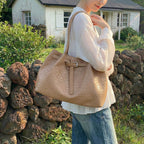 Textured Leather Tote Bag