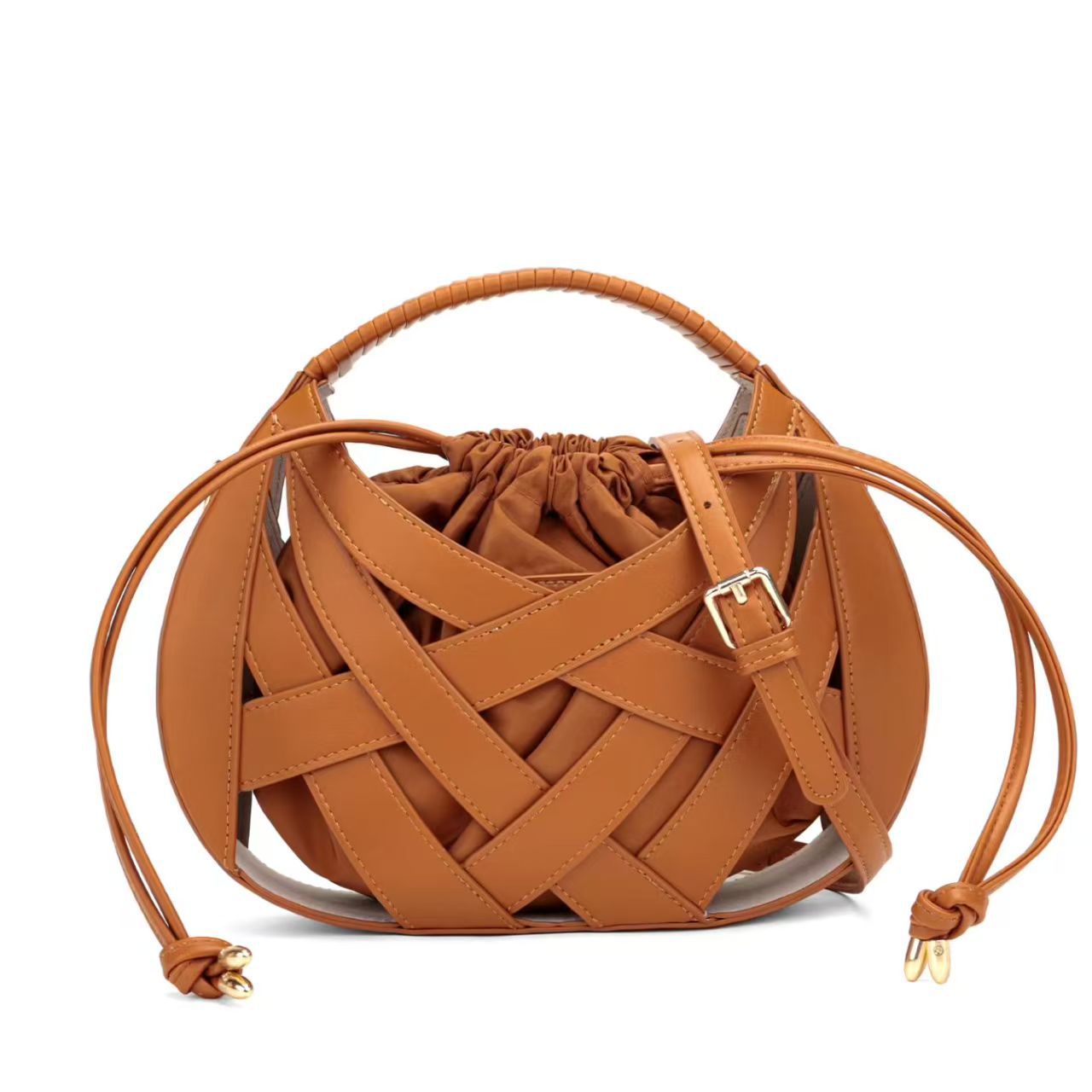 Chic Woven Handle Handbag