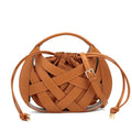Sculpted Woven Crossbody Shoulder Bag