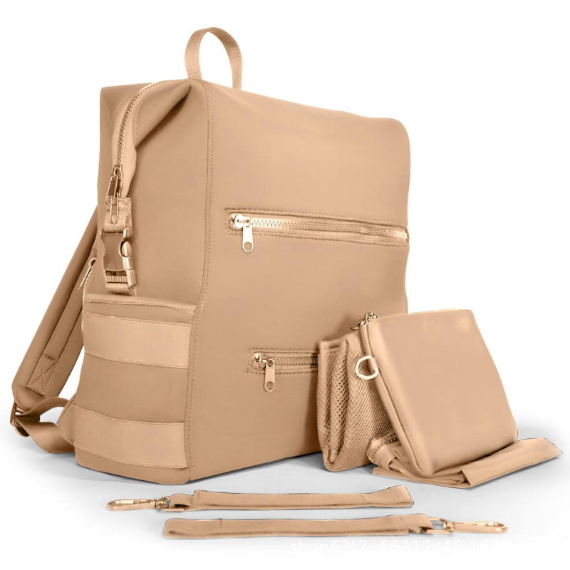 Multifunctional backpack with integrated organization pockets and removable compartment system-https://detail.1688.com/offer/959616943699.html-Calm Wears-Khaki-16*4*16 inch-Calm Wears