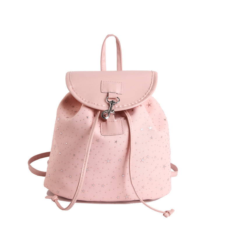 WoStar-Patterned Drawstring Backpack