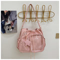 Stylish Multi-Pocket Drawstring Tote Bag