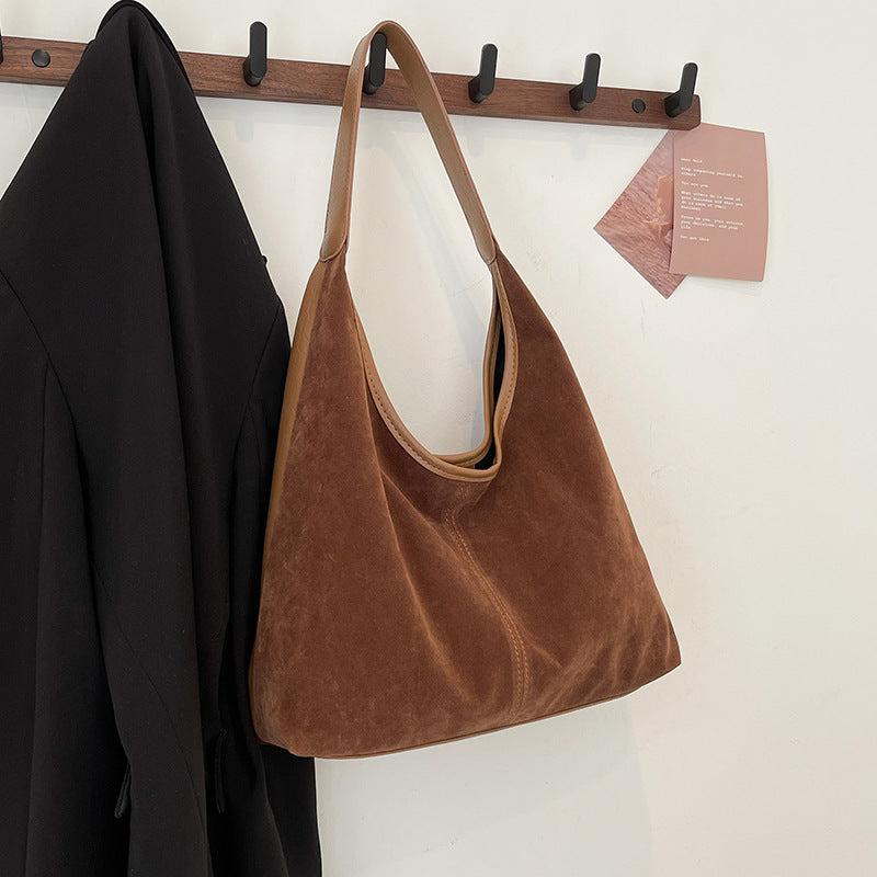 Suede Casual Hobo Bag