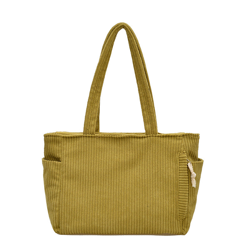 Versatile Corduroy Tote Bag