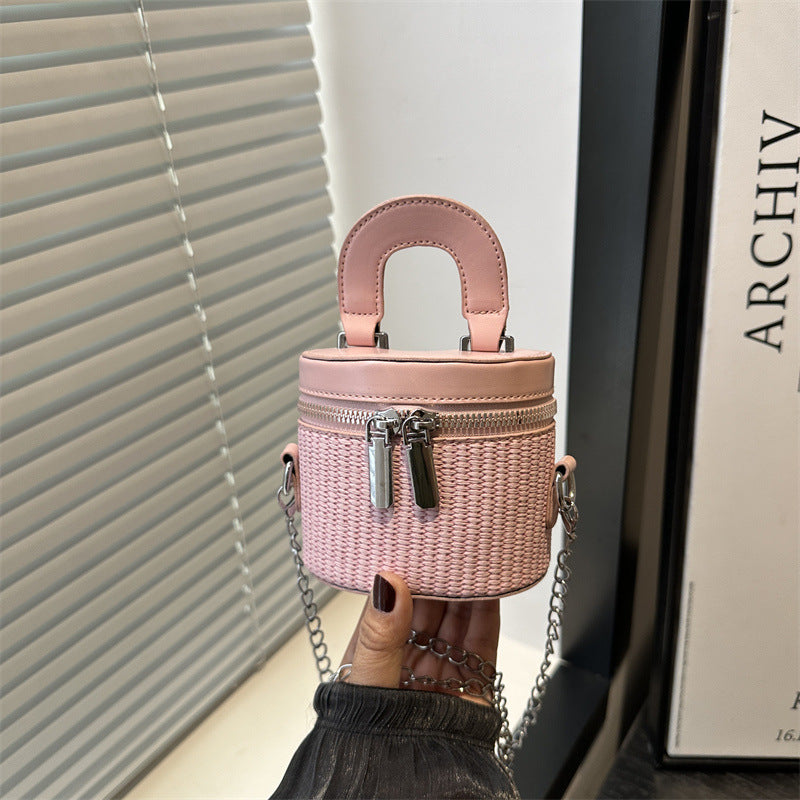 Women's mini backpack handbag with elegant zipper and practical carrying handle-https://detail.1688.com/offer/935451792322.html-Calm Wears-Rosa-nothing-Calm Wears
