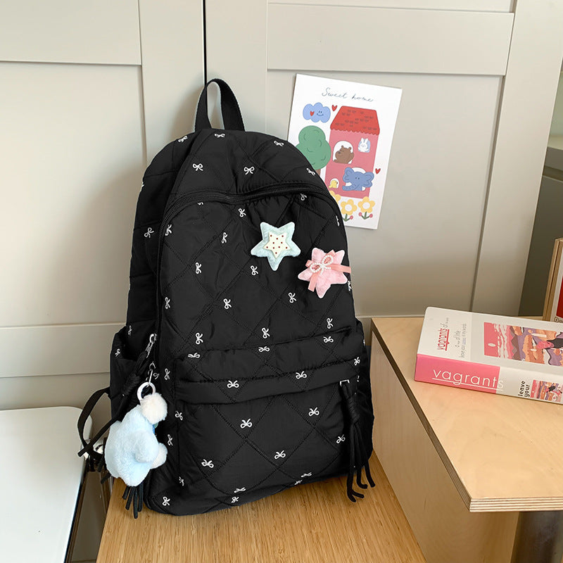 Quilted Playful Design Backpack