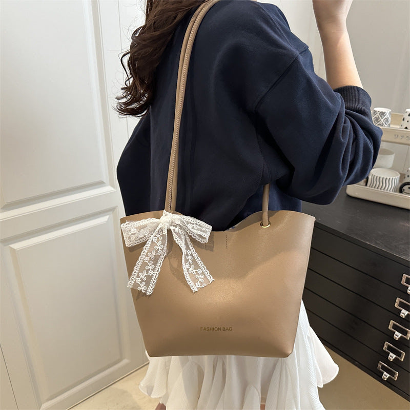 Women’s tote bag made of high-quality synthetic leather with playful bow detail-https://detail.1688.com/offer/912998880243.html-Calm Wears-Braun-nothing-Calm Wears